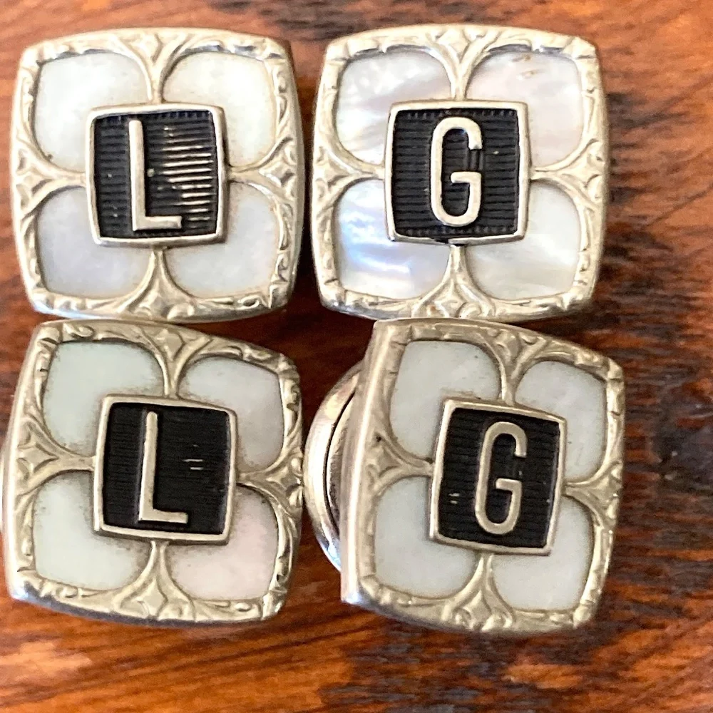 Vintage Baer & Wilde “Kum-A-Part” Single Cufflink – Letter G/L – B&W Pat 1923